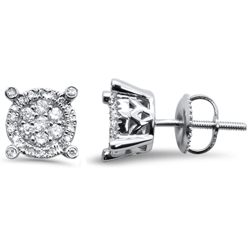 DIAMOND CLOSEOUT!  .33ct G SI 14KT White Gold Diamond Round Stud Earrings
