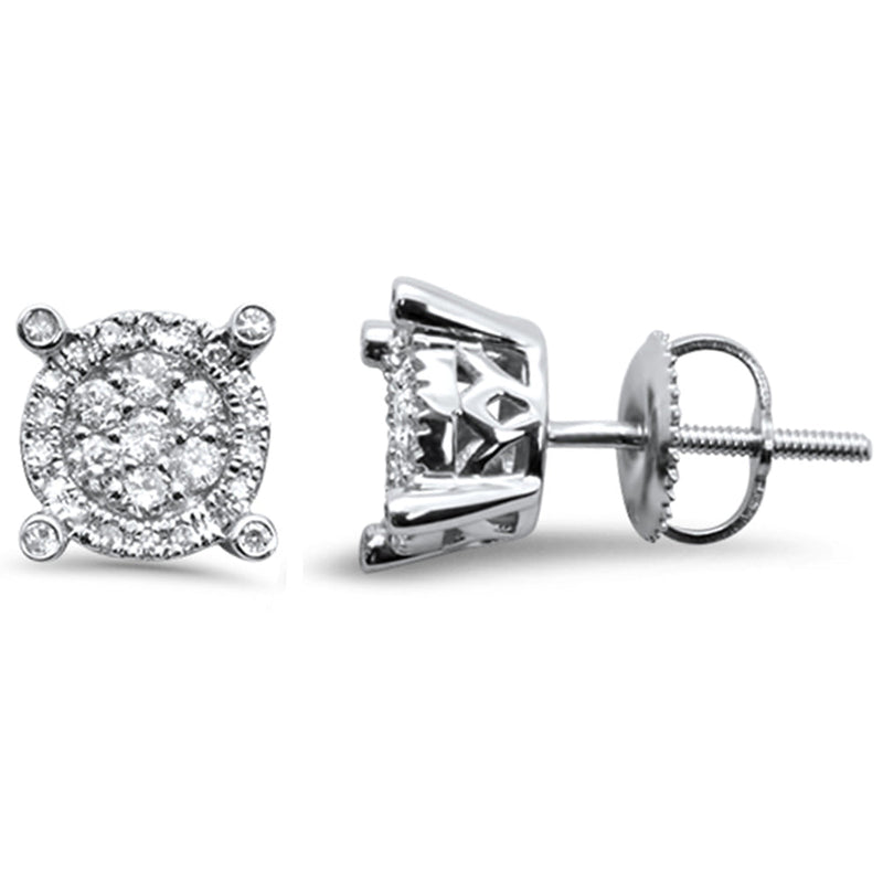 DIAMOND CLOSEOUT!  .33ct G SI 14KT White Gold Diamond Round Stud Earrings