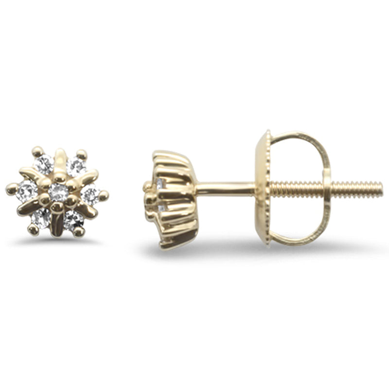 DIAMOND CLOSEOUT! .10ct G SI 10KT Yellow Gold Diamond Round Stud Earrings