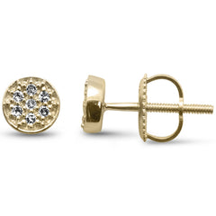 DIAMOND CLOSEOUT! .09ct G SI 10KT Yellow Gold Diamond Fashion Stud Earrings
