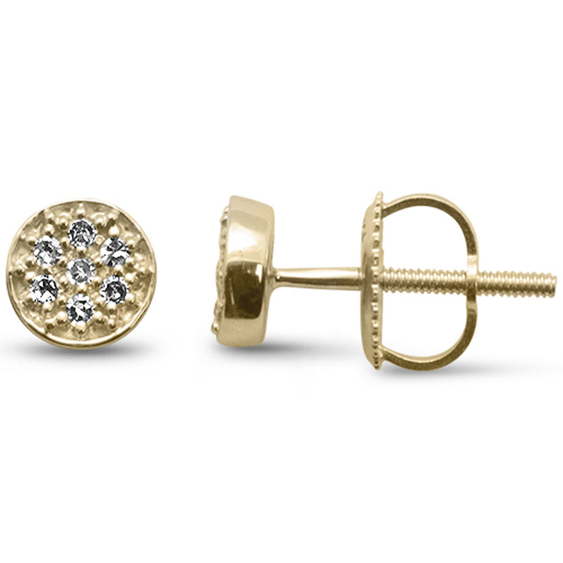DIAMOND CLOSEOUT! .09ct G SI 10KT Yellow Gold Diamond Fashion Stud Earrings