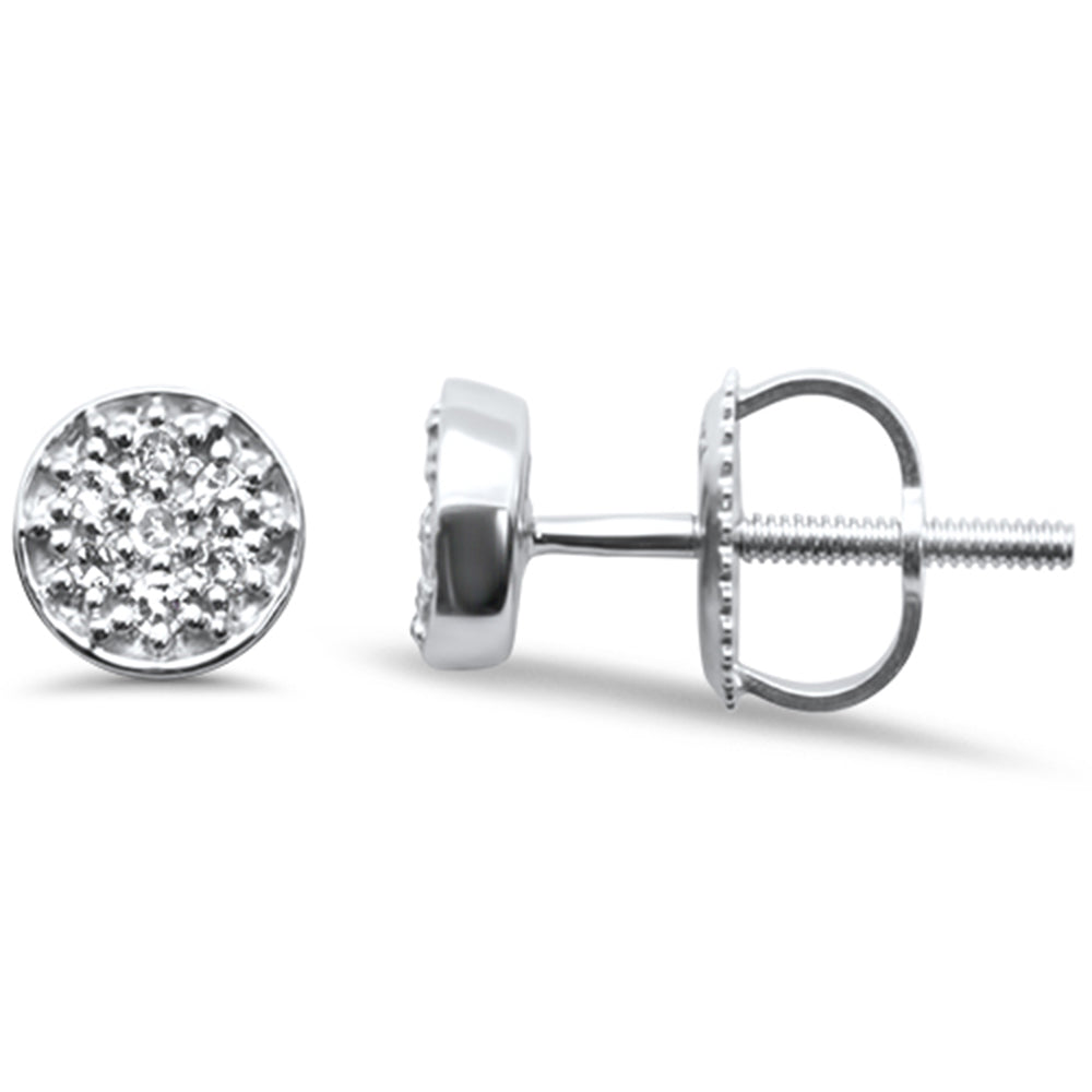 DIAMOND CLOSEOUT! .09ct G SI 10KT White Gold Diamond Fashion Stud Earrings