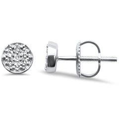 DIAMOND CLOSEOUT! .09ct G SI 10KT White Gold Diamond Fashion Stud Earrings