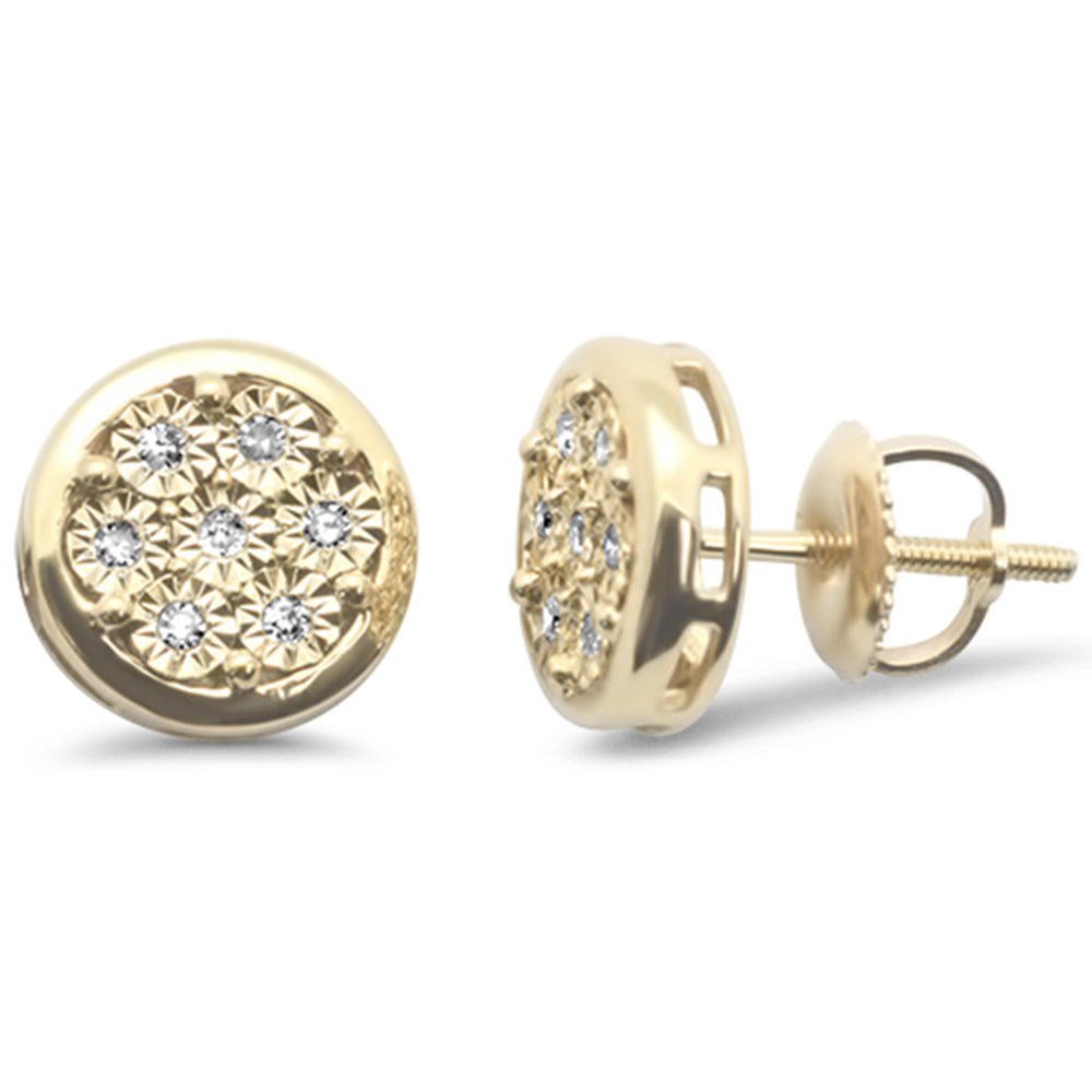 DIAMOND CLOSEOUT!  .10ct G SI 10KT Yellow Gold Diamond Round Fashion Earrings