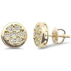 DIAMOND CLOSEOUT!  .10ct G SI 10KT Yellow Gold Diamond Round Fashion Earrings