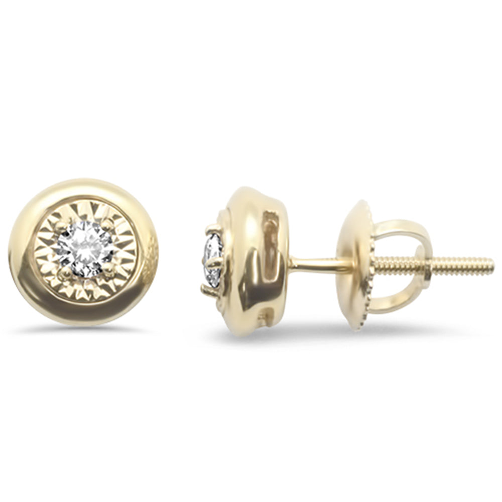 DIAMOND CLOSEOUT!  .16ct G SI 10KT Yellow Gold Diamond Round Fashion Earrings