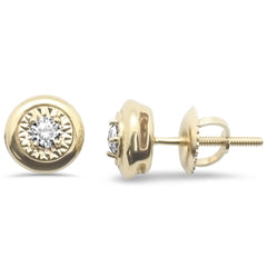 DIAMOND CLOSEOUT!  .16ct G SI 10KT Yellow Gold Diamond Round Fashion Earrings