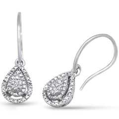 SPECIAL! .13ct G SI 10KT White Gold Diamond Dangling Earrings