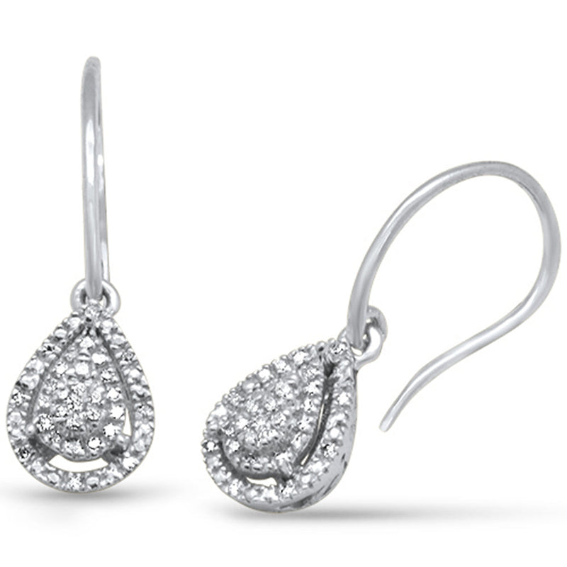 SPECIAL! .13ct G SI 10KT White Gold Diamond Dangling Earrings