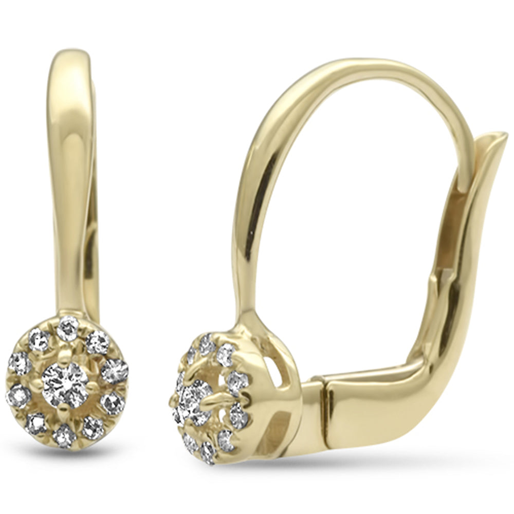 DIAMOND CLOSEOUT! .10ct G SI 10KT Yellow Gold Diamond Lever Back Earrings