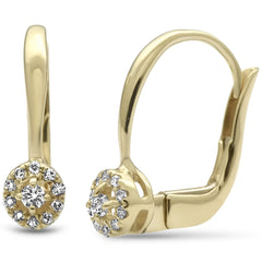 DIAMOND CLOSEOUT! .10ct G SI 10KT Yellow Gold Diamond Lever Back Earrings