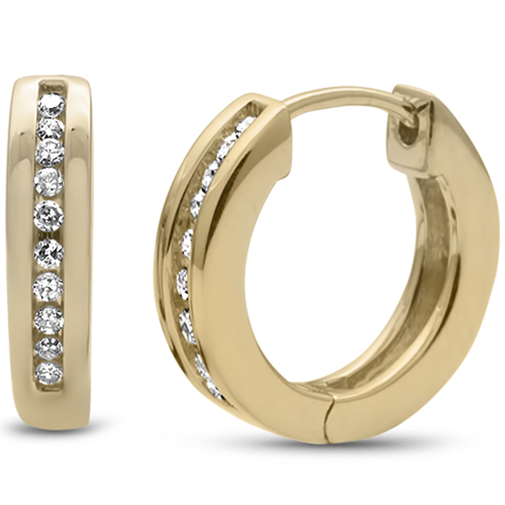 SPECIAL!.14ct G SI 14KT Yellow Gold Diamond Hoop Earrings