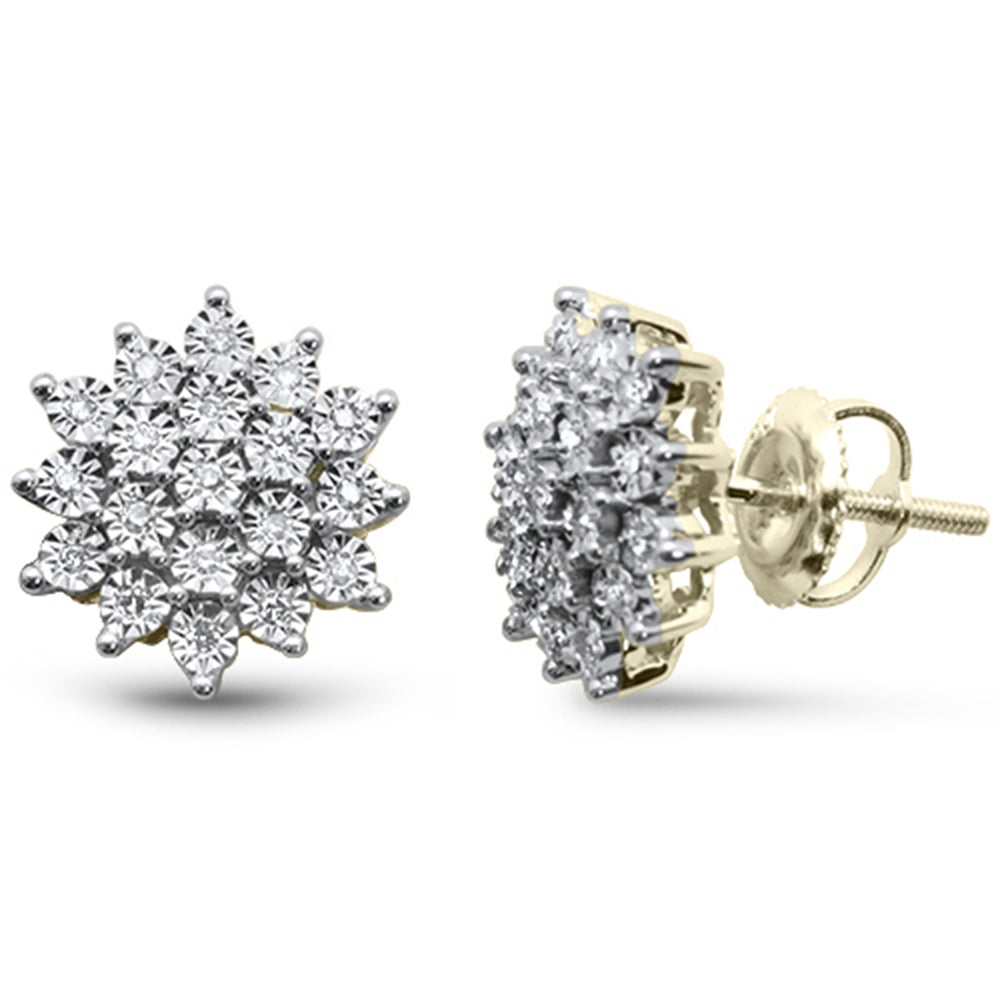 DIAMOND CLOSEOUT!  .15ct G SI 10K Yellow Gold Diamond Fashion Earrings