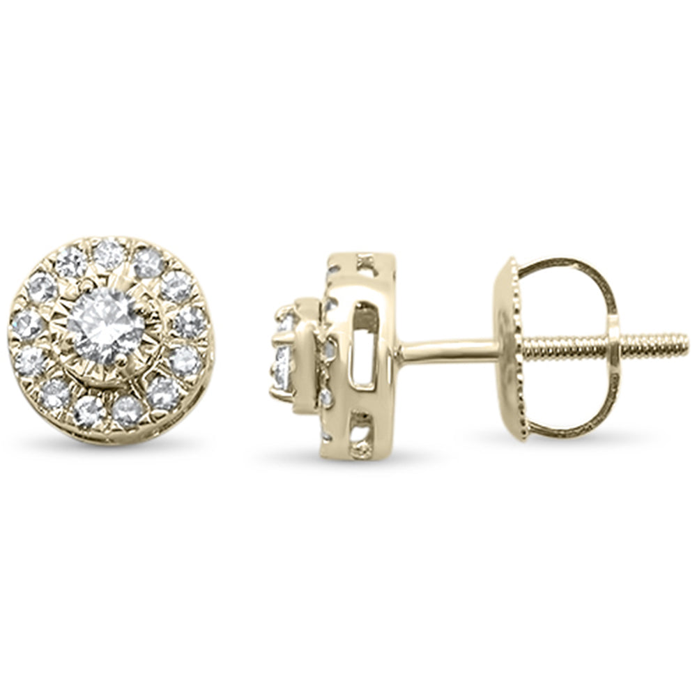 DIAMOND CLOSEOUT! .34ct G SI 10K Yellow Gold Diamond Round Stud Earrings