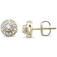 DIAMOND CLOSEOUT! .34ct G SI 10K Yellow Gold Diamond Round Stud Earrings