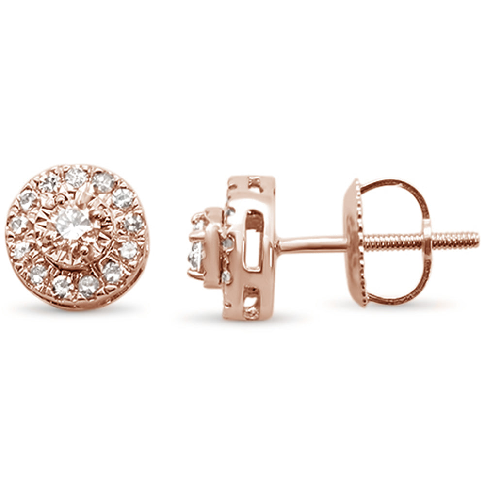 DIAMOND CLOSEOUT! .35ct G SI 10K Rose Gold Diamond Round Stud Earrings