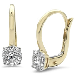DIAMOND CLOSEOUT!  .22ct G SI 14K Yellow Gold Lever Back Earrings