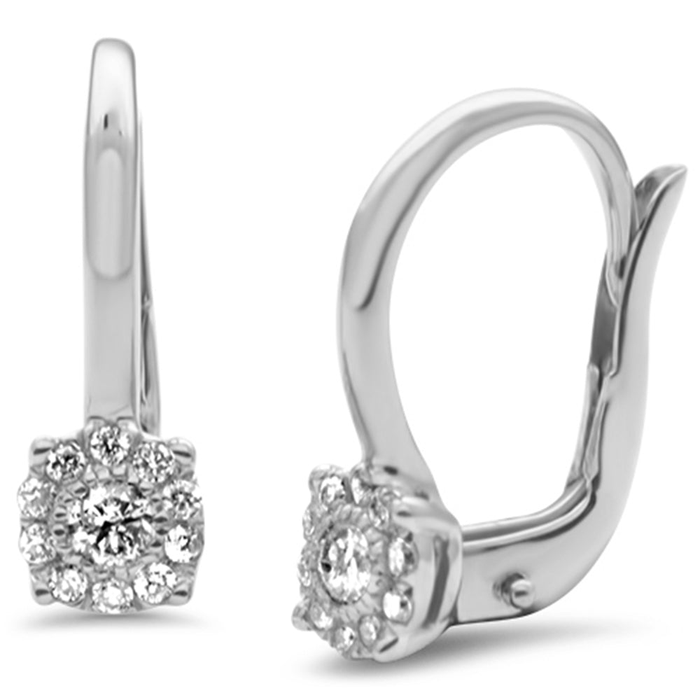 DIAMOND CLOSEOUT!  .23ct G SI 14K White Gold Lever Back Earrings