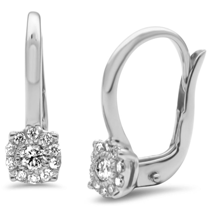 DIAMOND CLOSEOUT!  .23ct G SI 14K White Gold Lever Back Earrings