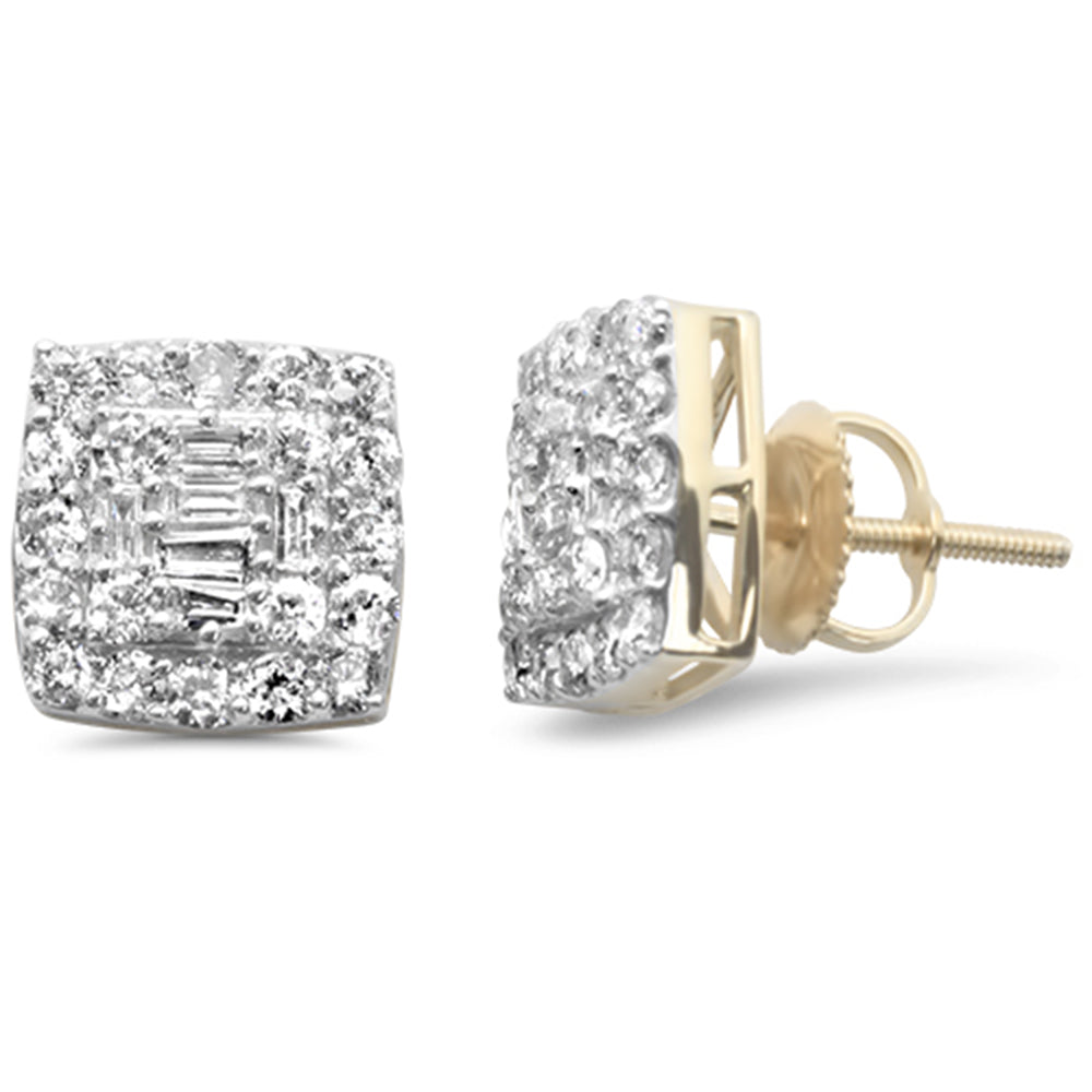 SPECIAL! 1.13ct G SI 10K Yellow Gold Square Shaped Halo Earrings