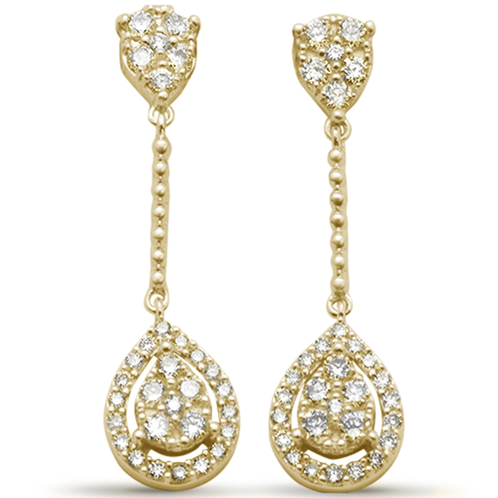 SPECIAL! .47ct G SI 14K Yellow Gold Diamond Pear Shape Dangling Earring