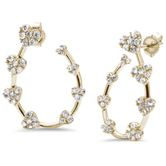 SPECIAL! .73ct G SI 14K Yellow Gold Diamond Heart Hoop Earring
