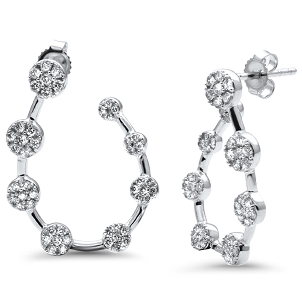 SPECIAL! .72ct G SI 14K White Gold Diamond Hoop Earring