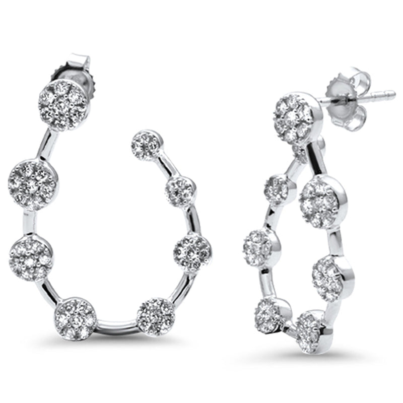 SPECIAL! .72ct G SI 14K White Gold Diamond Hoop Earring