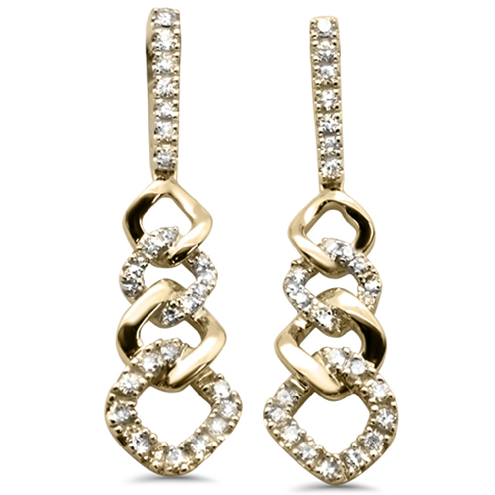 DIAMOND CLOSEOUT! .32ct G SI 14K Yellow Gold Diamond Dangling Earring