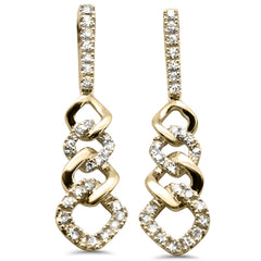 DIAMOND CLOSEOUT! .32ct G SI 14K Yellow Gold Diamond Dangling Earring