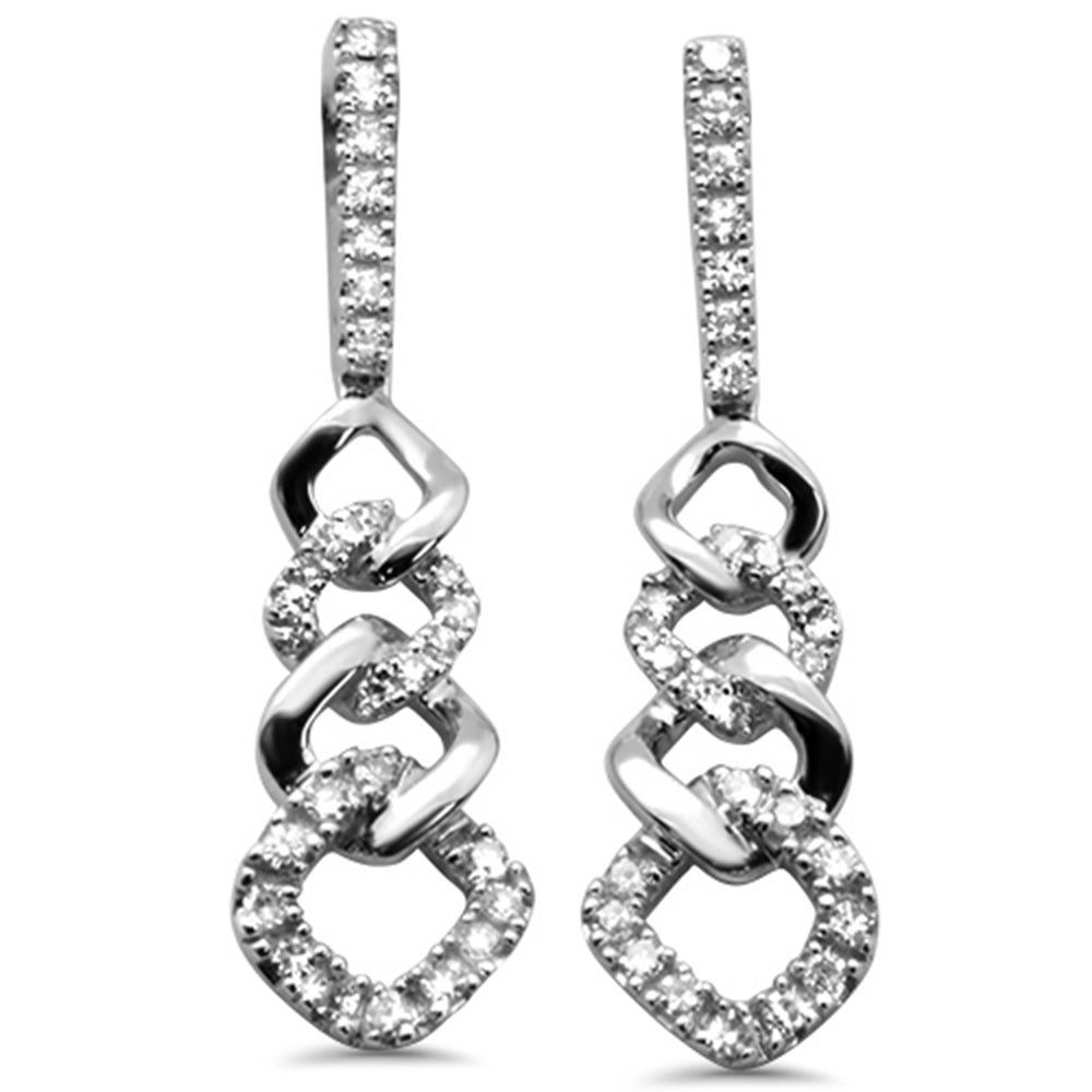 DIAMOND CLOSEOUT! .32ct G SI 14K White Gold Diamond Dangling Earring