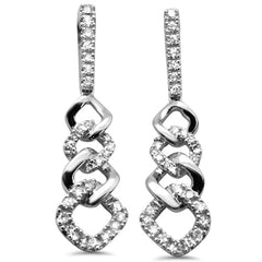 DIAMOND CLOSEOUT! .32ct G SI 14K White Gold Diamond Dangling Earring