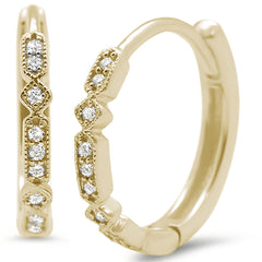 DIAMOND CLOSEOUT! .09ct 10k Yellow Gold Diamond Earrings