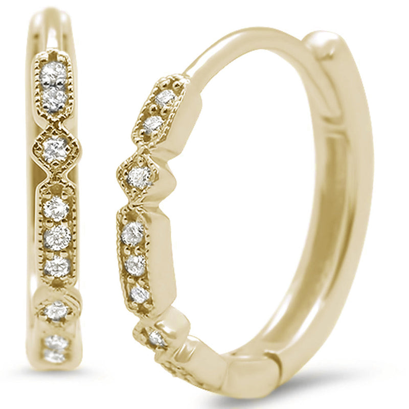 DIAMOND CLOSEOUT! .09ct 10k Yellow Gold Diamond Earrings