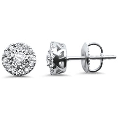 DIAMOND CLOSEOUT! .33ct G SI 14K White Gold Diamond Halo Earrings