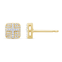 DIAMOND CLOSEOUT! .20ct G SI 14K Yellow Gold Diamond Cross Earrings