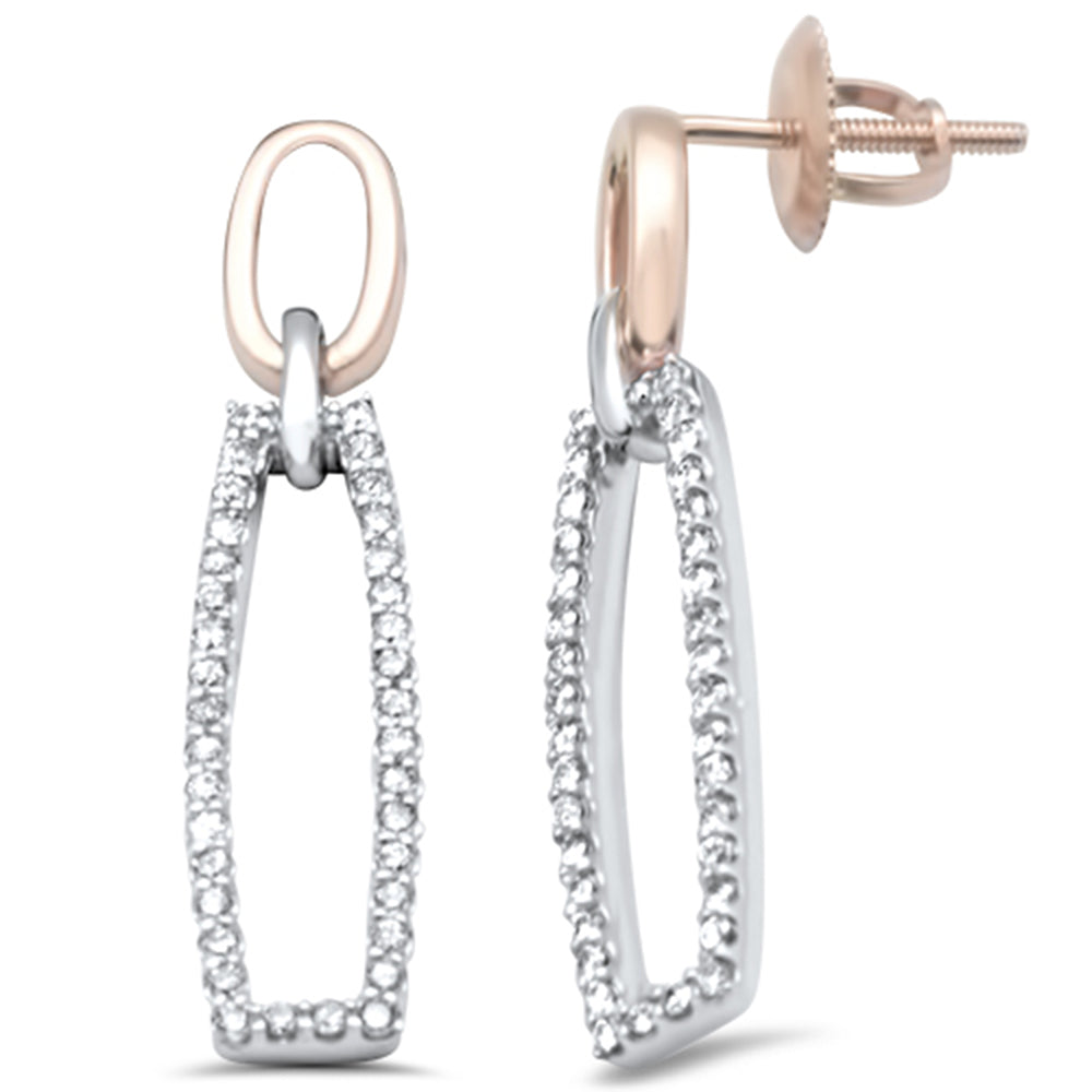 DIAMOND CLOSEOUT! .35ct G SI 14K Rose Gold Diamond Drop Earring