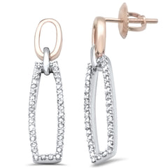 DIAMOND CLOSEOUT! .35ct G SI 14K Rose Gold Diamond Drop Earring