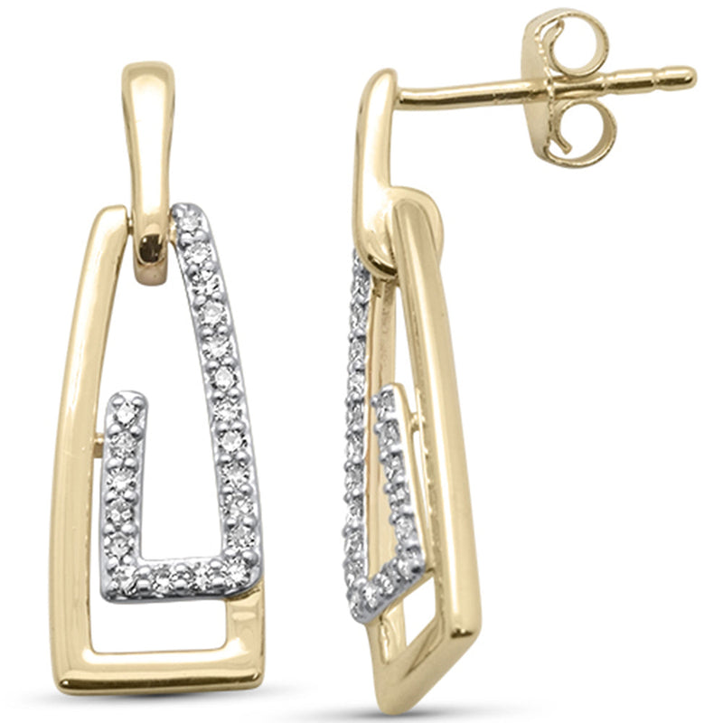 SPECIAL! .20ct G SI 14K Yellow Gold Diamond Paperclip Style Drop Earrings