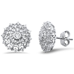 DIAMOND CLOSEOUT! .52ct G SI 10K Yellow Gold Diamond Round Multi Row Earrings