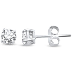 SPECIAL!.40ct G SI 14K White Gold Diamond Solitaire Stud Earrings