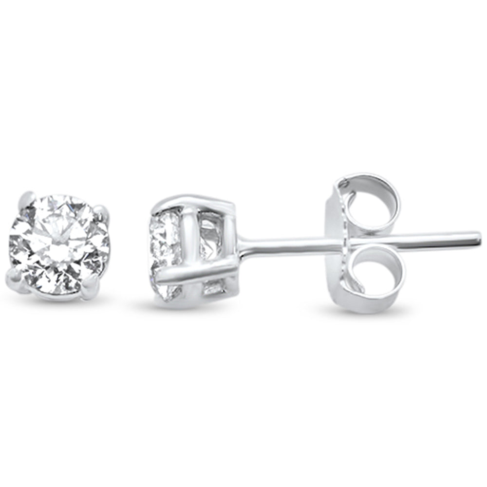 SPECIAL! 1.00ct G SI 14K White Gold Diamond Solitaire Stud Earrings