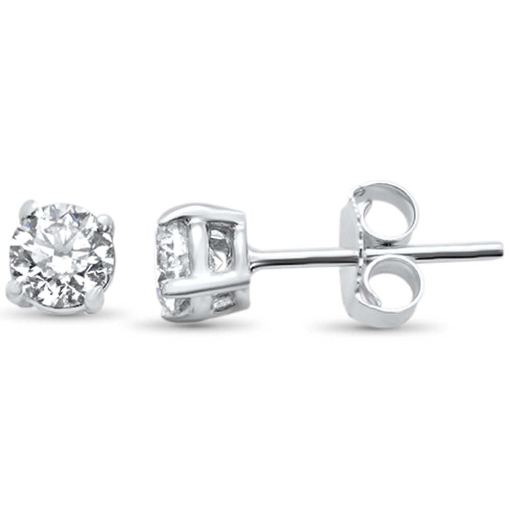 SPECIAL! 1.42ct G SI 14K White Gold Round Diamond Solitaire Earrings