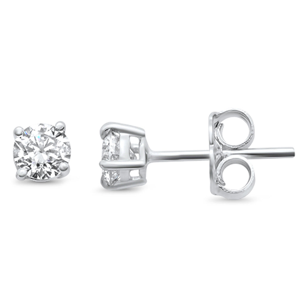 DIAMOND CLOSEOUT!  .42ct G SI 14K White Gold Round Diamond Solitaire Stud Earrings