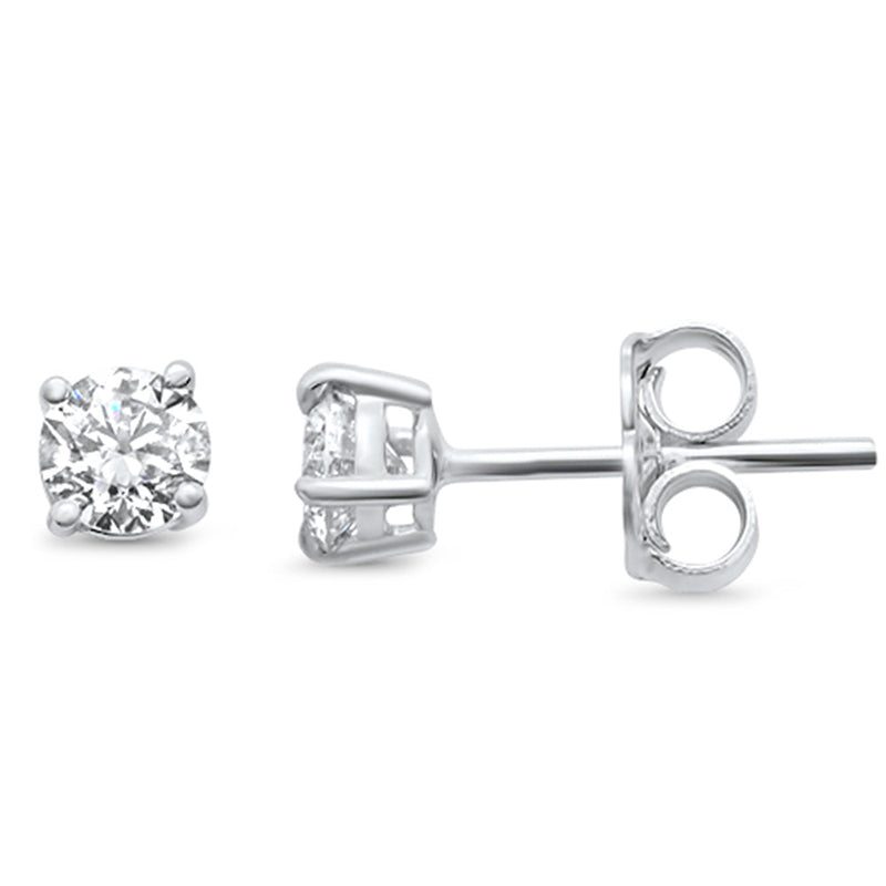 DIAMOND CLOSEOUT!  .42ct G SI 14K White Gold Round Diamond Solitaire Stud Earrings