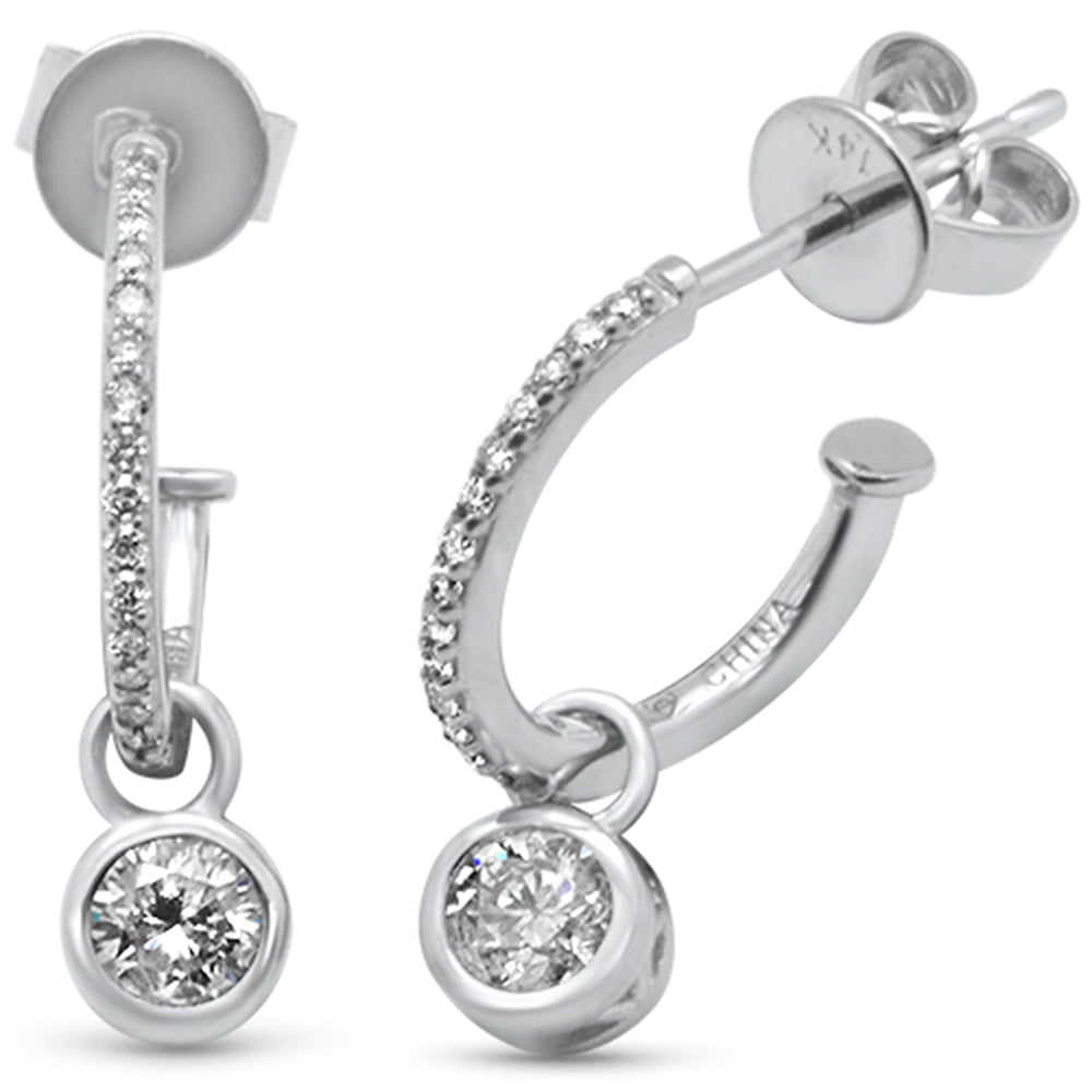 DIAMOND CLOSEOUT! .50ct G SI 14K White Gold Diamond Drop Dangling Earrings