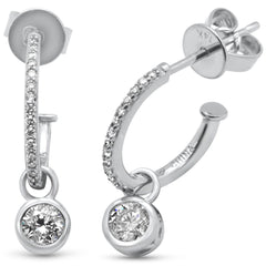 DIAMOND CLOSEOUT! .50ct G SI 14K White Gold Diamond Drop Dangling Earrings