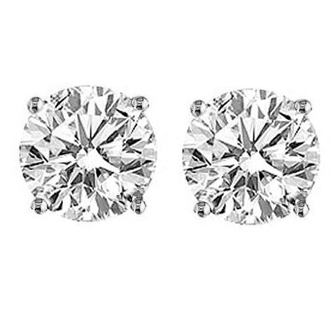 SPECIAL!1.26ct G SI 14K White Gold Diamond Solitaire Stud Earrings