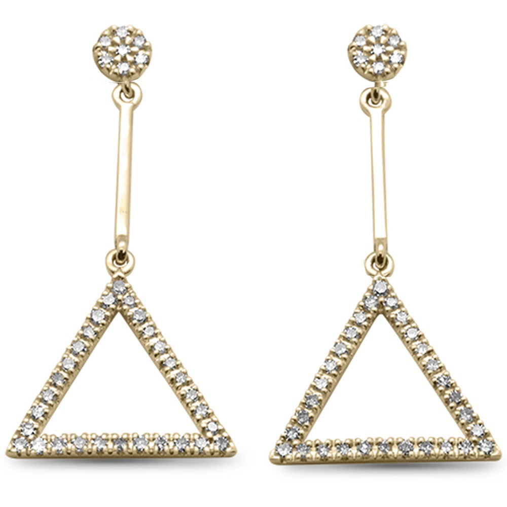 DIAMOND CLOSEOUT! .37ct G SI 14K Yellow Gold Diamond Drop Dangle Earrings