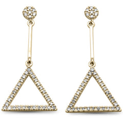DIAMOND CLOSEOUT! .37ct G SI 14K Yellow Gold Diamond Drop Dangle Earrings